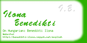 ilona benedikti business card